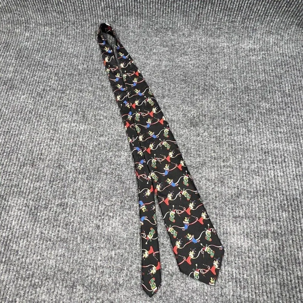 Hallmark Christmas Necktie Mens‎ Holiday Festive Stockings Candy Cane Dressy NWT